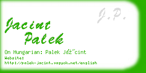 jacint palek business card